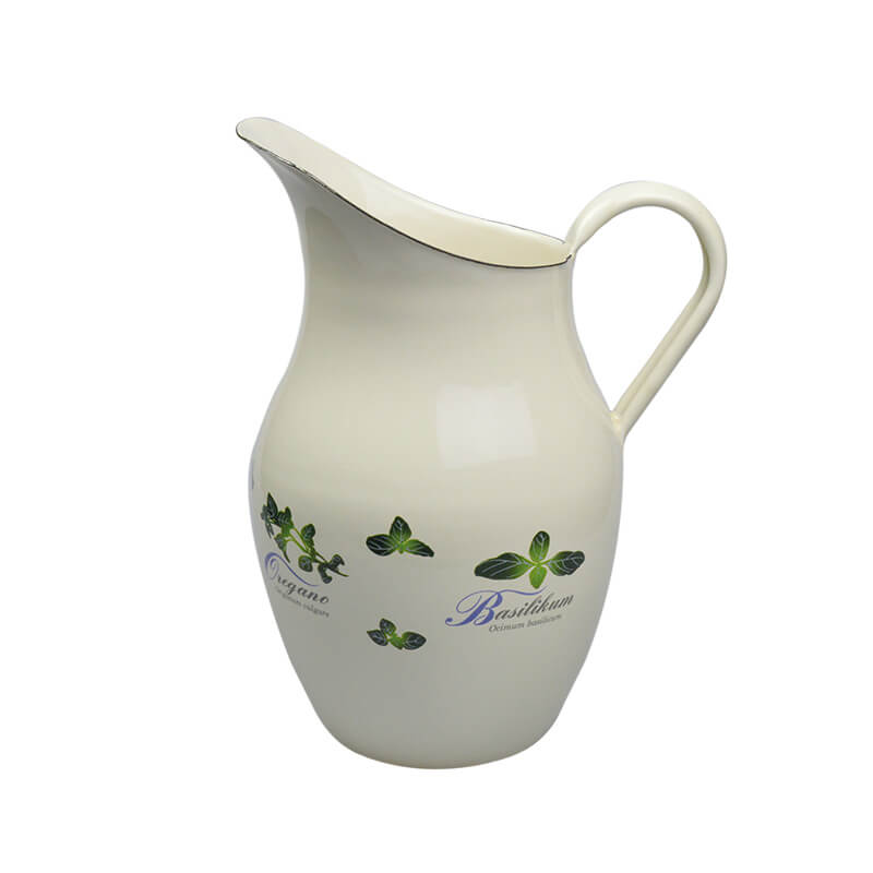 Wasserkanne 2,5 ltr, creme/grün, Kräuter
