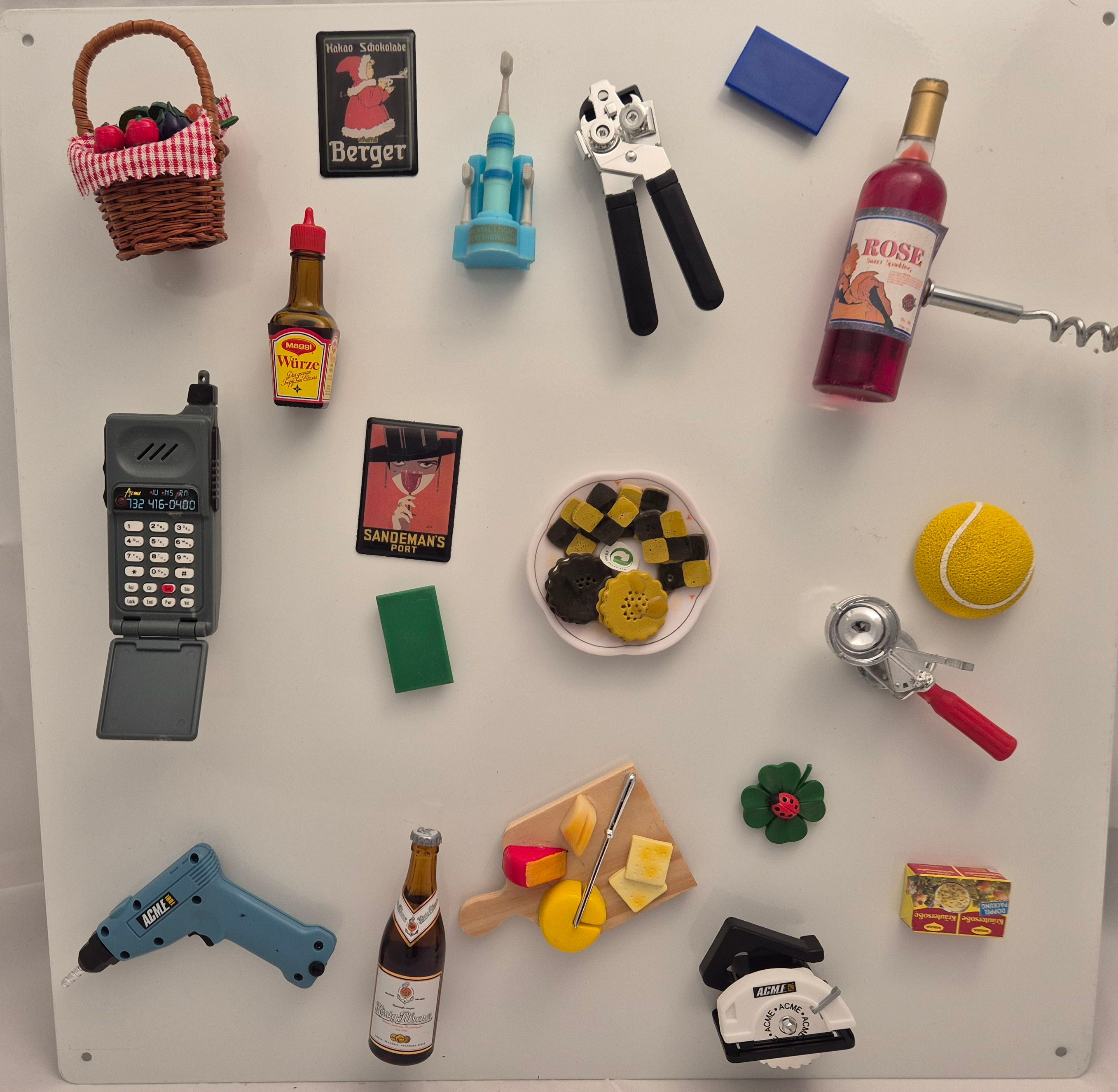 Magnet package, advertising posters sorted with 120 magnets