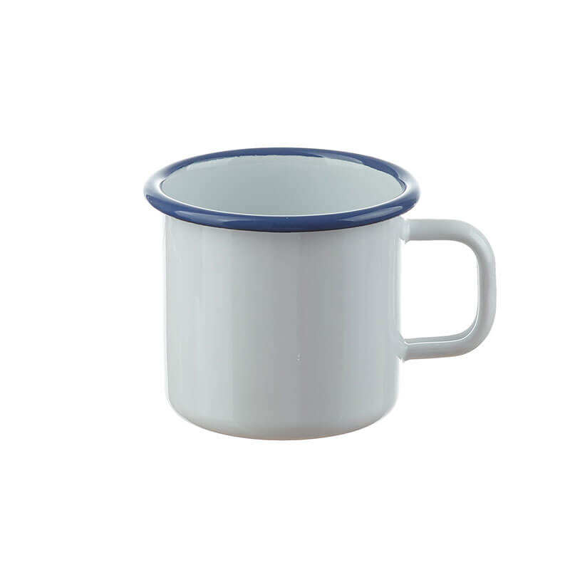 Cup 8 cm, white/blue