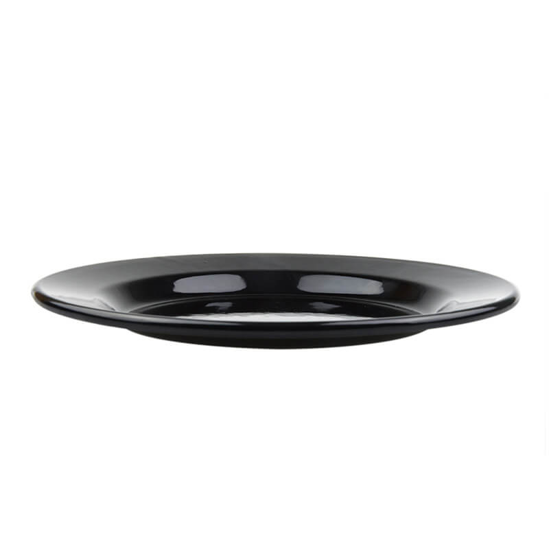 Flat plate, 24 cm, black