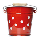 Eimer 6 Ltr, rot/weiß, Tupfen