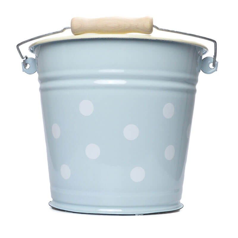 Bucket 6 liters, pastel, polka dots