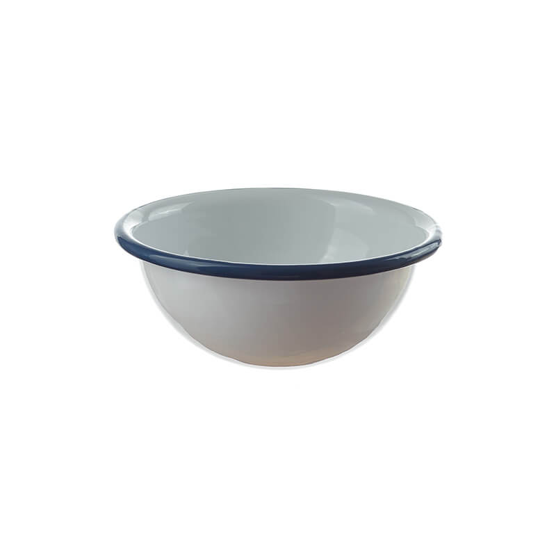 Salatschüssel 17 cm, weiß/blau