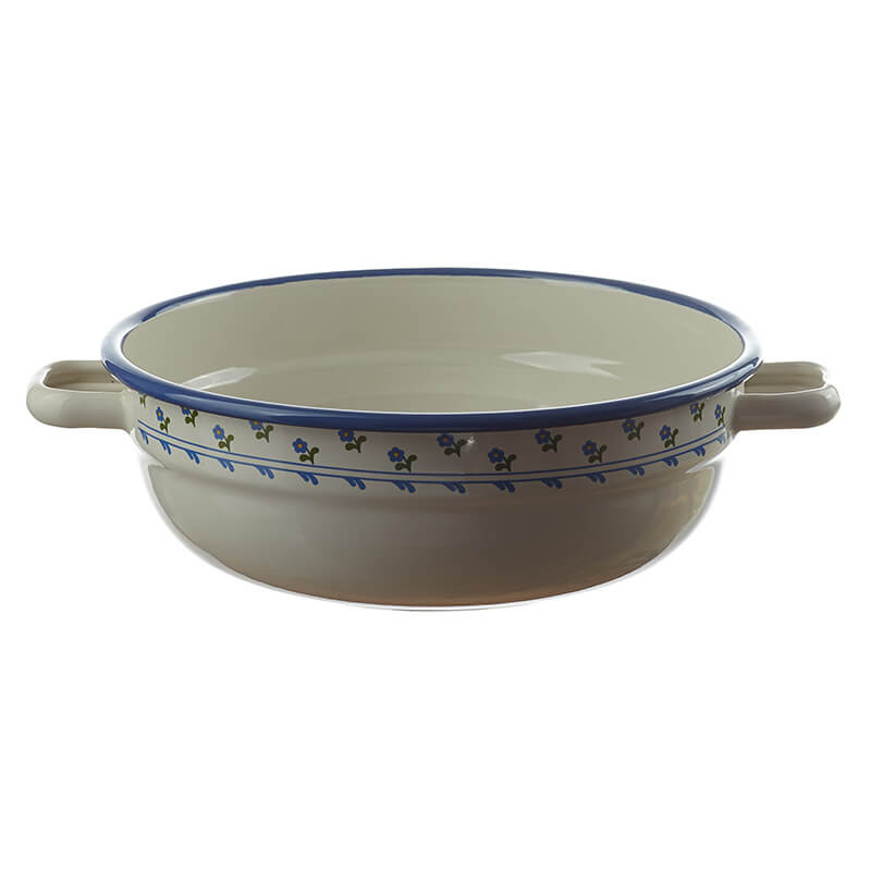 Bauernschüssel 20 cm, creme/blau, Blümchen