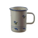 Messbecher 0,5 ltr. mit Skala, creme/blau, Blümchen