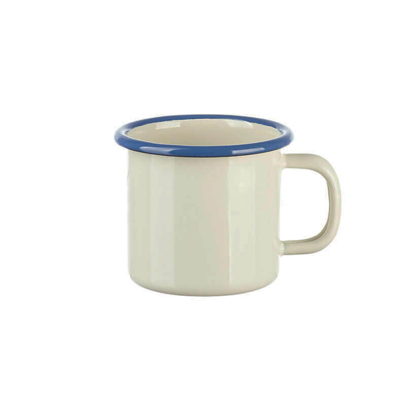 Becher 6 cm, creme/blau