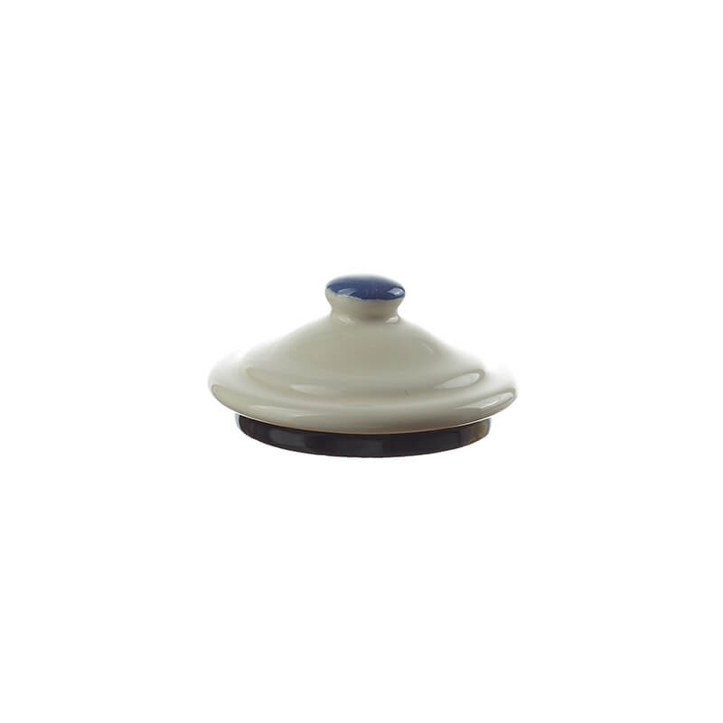 Lid 7 cm, cream/blue