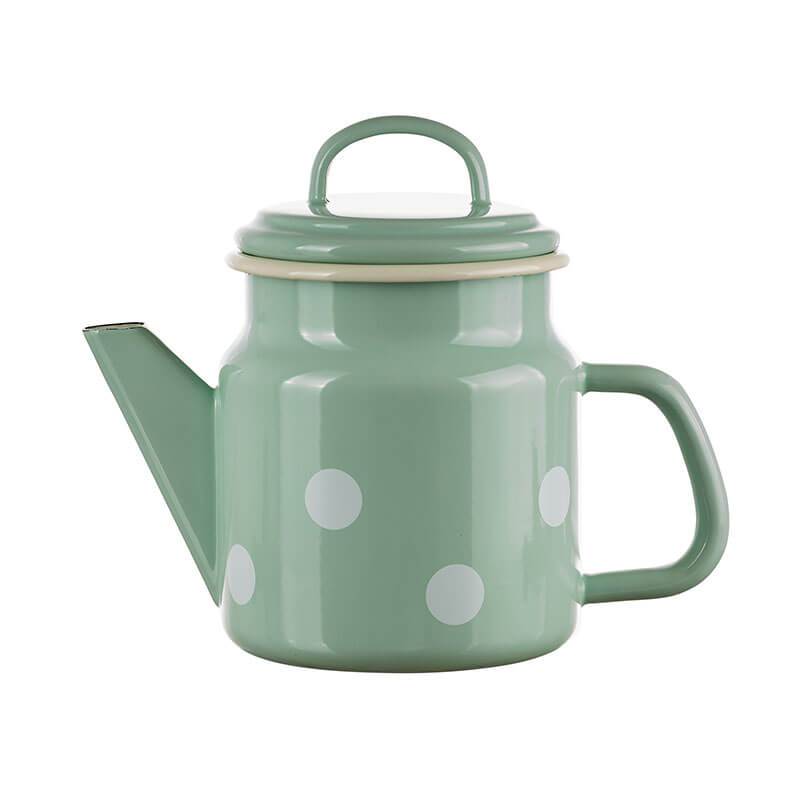 Teapot 1 liter, pastel, polka dots