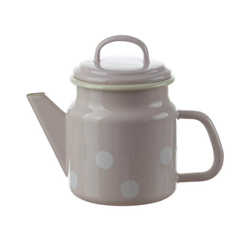 Teapot 1 liter, pastel, polka dots