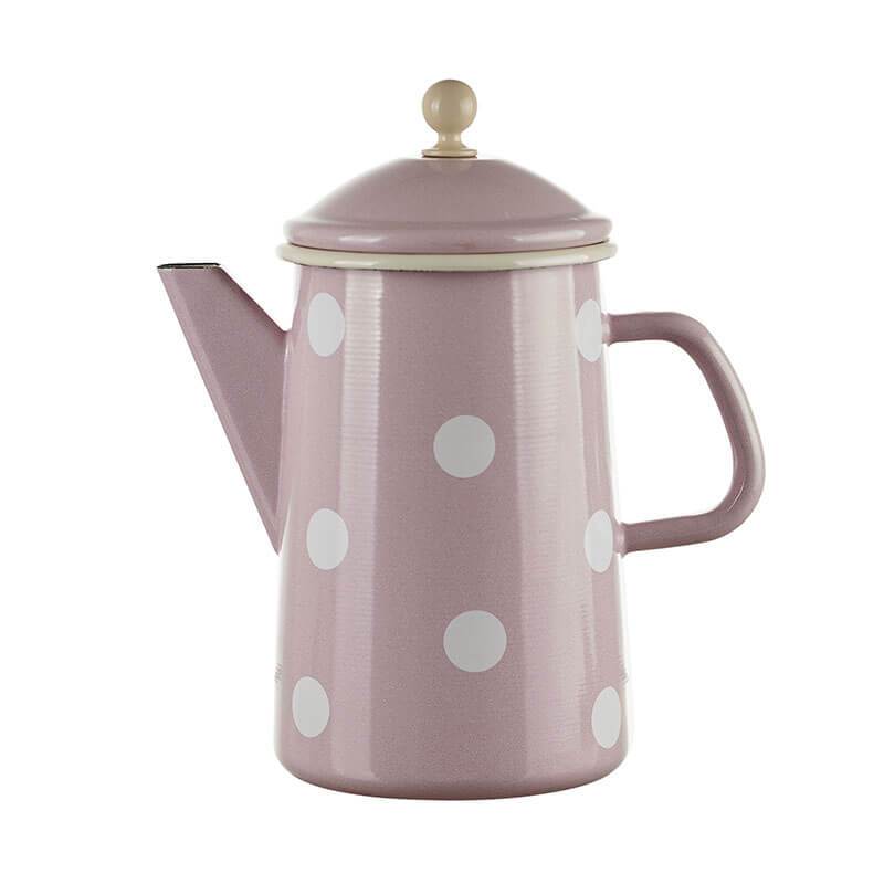 Coffee pot 1.6 ltr, pastel, polka dots