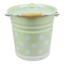 Eimer 12 Ltr mit Deckel, pastell, Tupfen