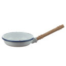 Kinderpfanne 10 cm mit Holzgriff, weiß/blau, Herzvogel