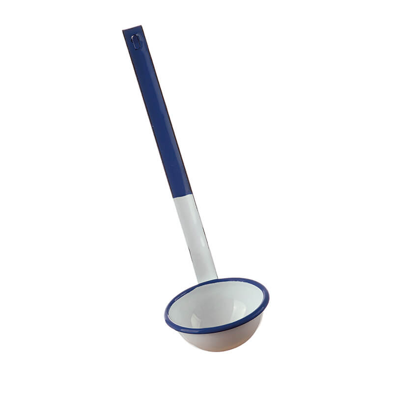 Milk spoon, white/blue