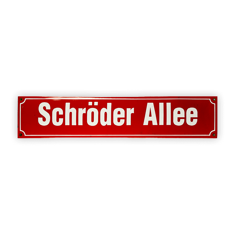 Original Straßenschild