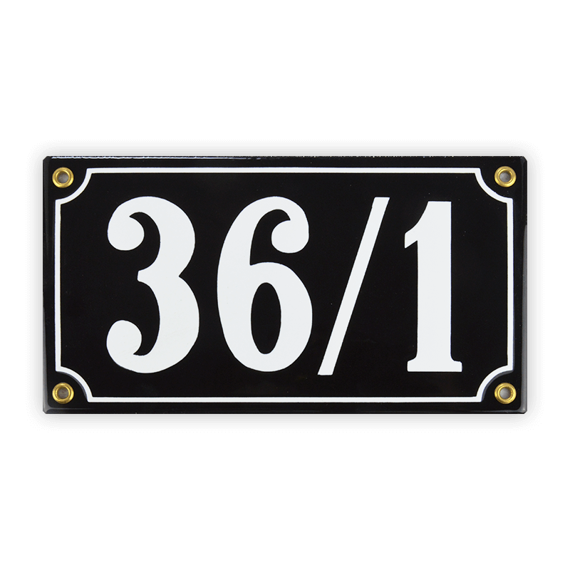 House number, 22 x 12 cm, 4 digits