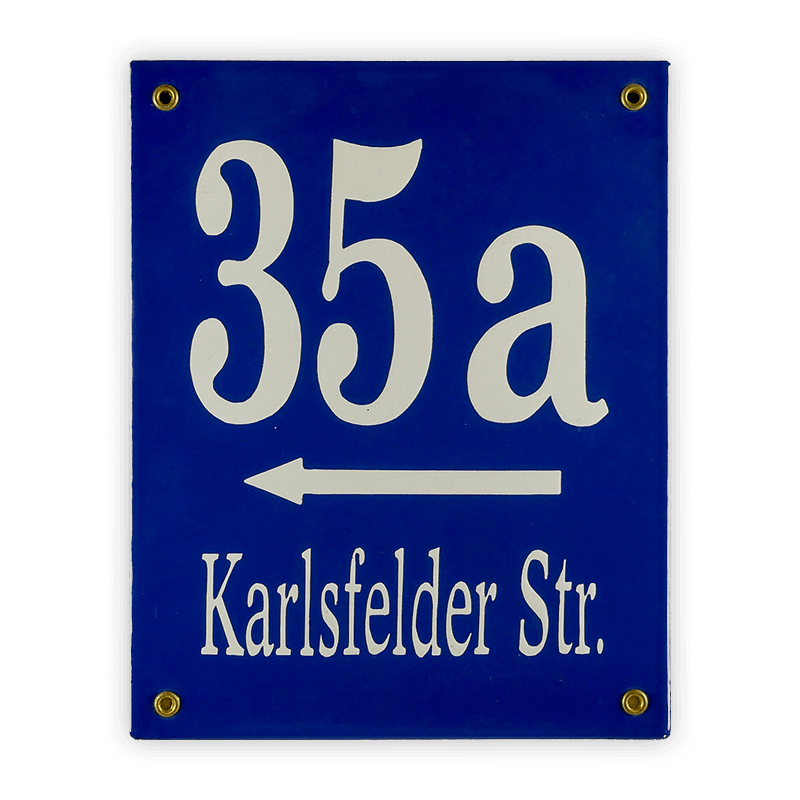 Munich house number small, 20 x 25 cm portrait format