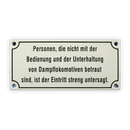 Emailschild 17 x 8 cm, Personen die nicht mit der Bedienung...