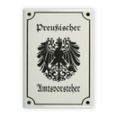 Emailschild 12 x 17 cm, Preußischer Amtsvorsteher