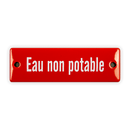 Emailschild 12,5 x 4 cm, Eau non potable
