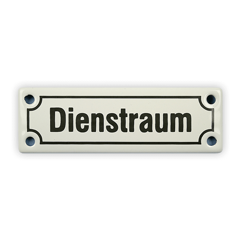 Emailschild 12,5 x 4 cm, Dienstraum