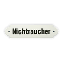 Emailschild 20 x 5 cm, Nichtraucher