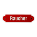 Emailschild 20 x 5 cm, Raucher