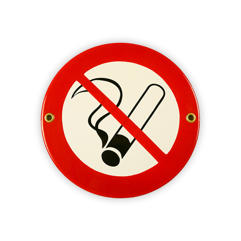 Emailschild rund ∅ 15 cm, Nichtraucher