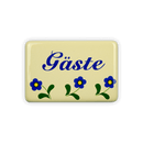 Emailschild 6 x 4 cm, Gäste, Blümchen