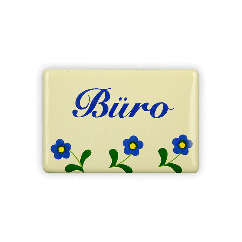 Emailschild 6 x 4 cm, Büro, Blümchen