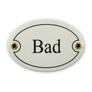 Emailschild oval, 10,5 x 7 cm, Bad