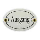 Emailschild oval, 10,5 x 7 cm, Ausgang