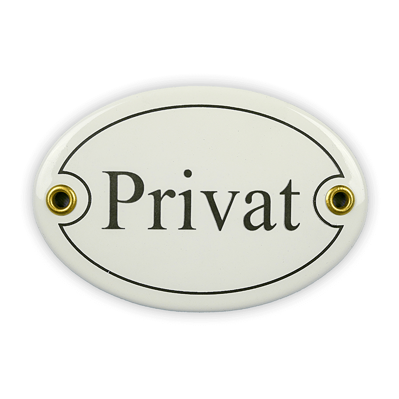 Oval enamel sign, 10.5 x 7 cm, private