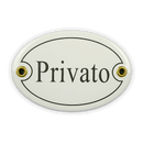 Emailschild oval, 10,5 x 7 cm, Privato