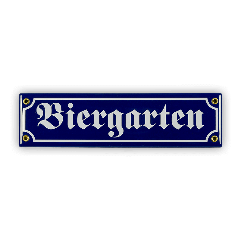 Mini street sign, beer garden