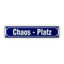 Mini-Straßenschild, Chaos - Platz