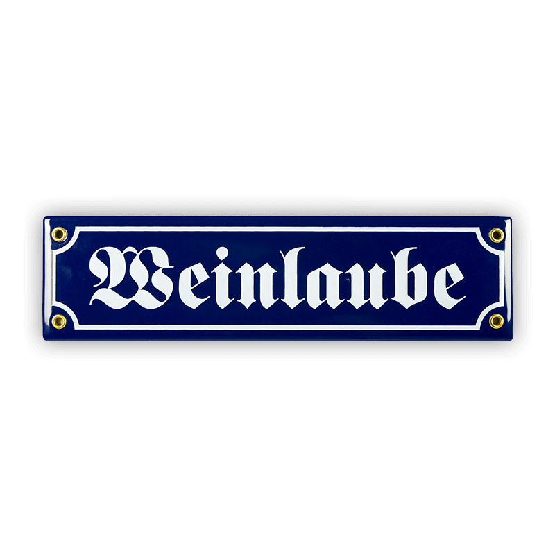 Mini-Straßenschild, Weinlaube