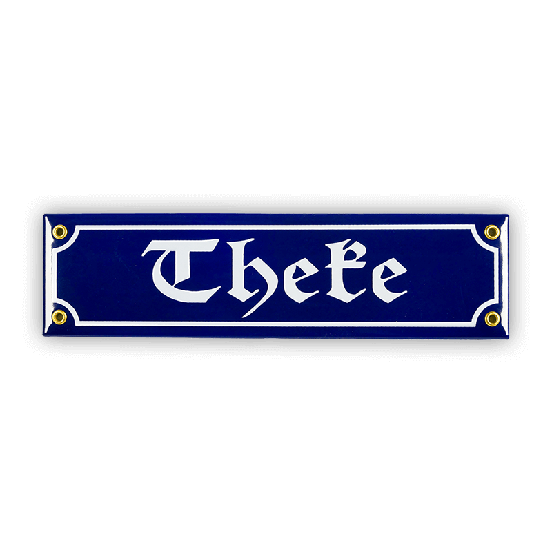 Mini-Straßenschild, Theke