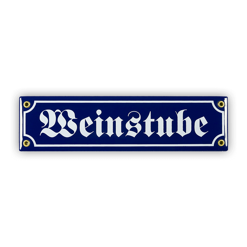 Mini-Straßenschild, Weinstube