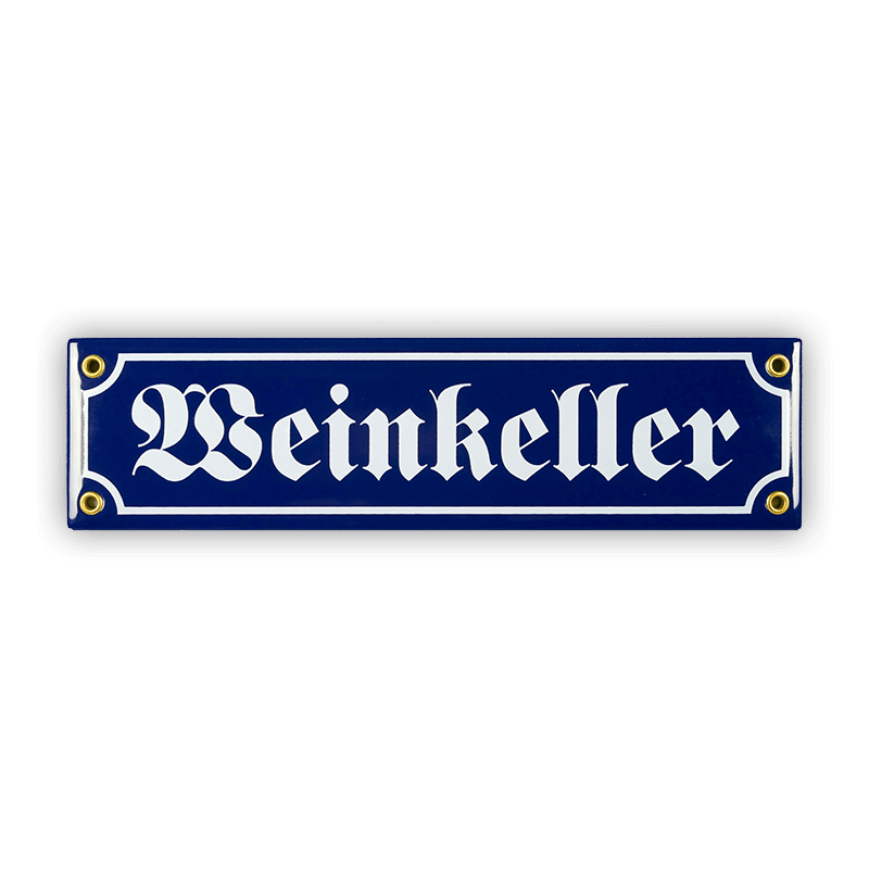 Mini-Straßenschild, Weinkeller