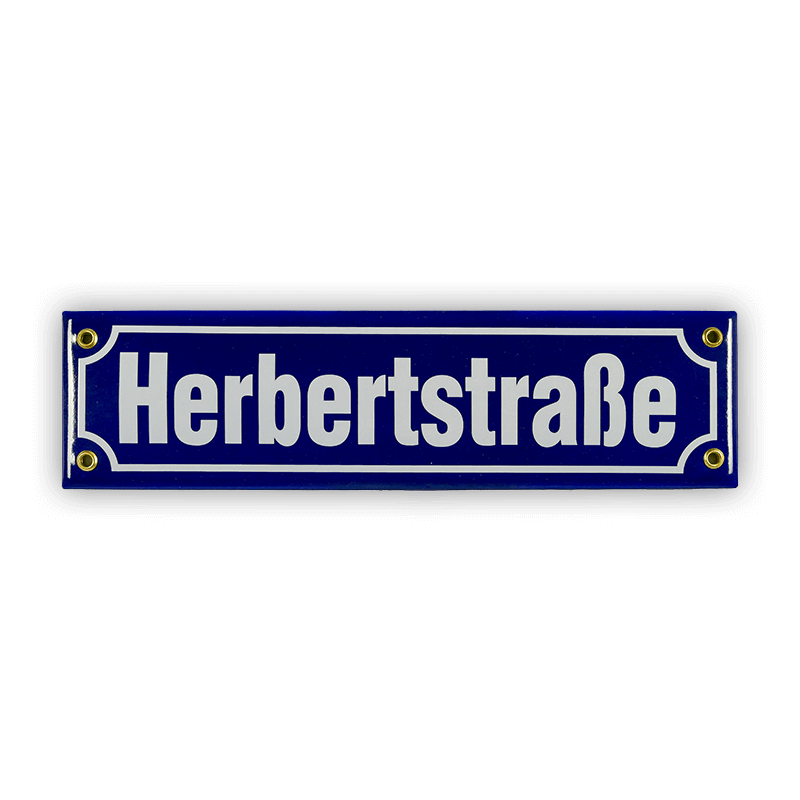 Mini street sign, Herbertstrasse