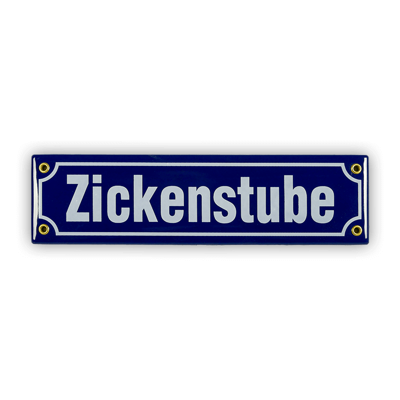 Mini-Straßenschild, Zickenstube