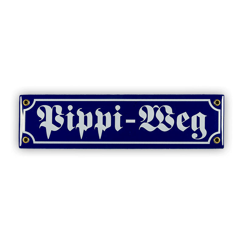 Mini-Straßenschild, Pippi-Weg