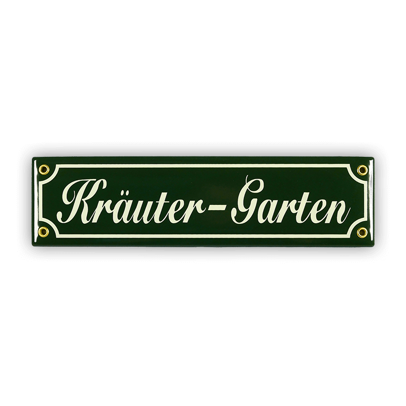 Mini-Straßenschild, Kräuter-Garten