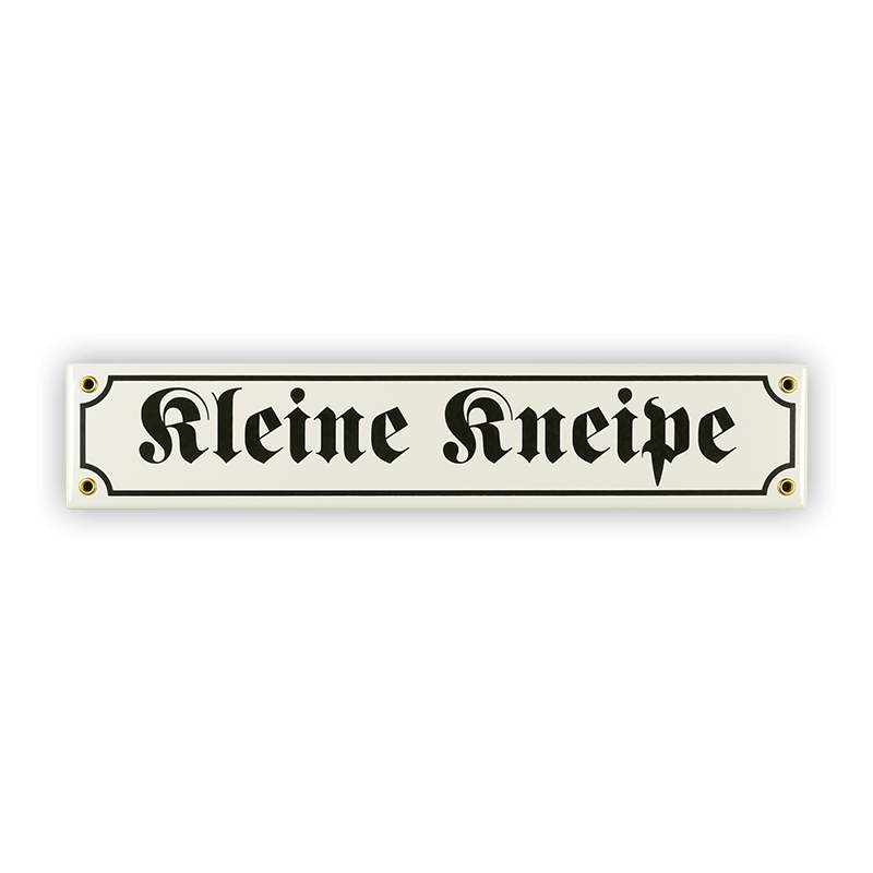 Mini-Straßenschild, Kleine Kneipe