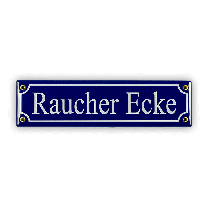 Mini-Straßenschild, Raucher Ecke