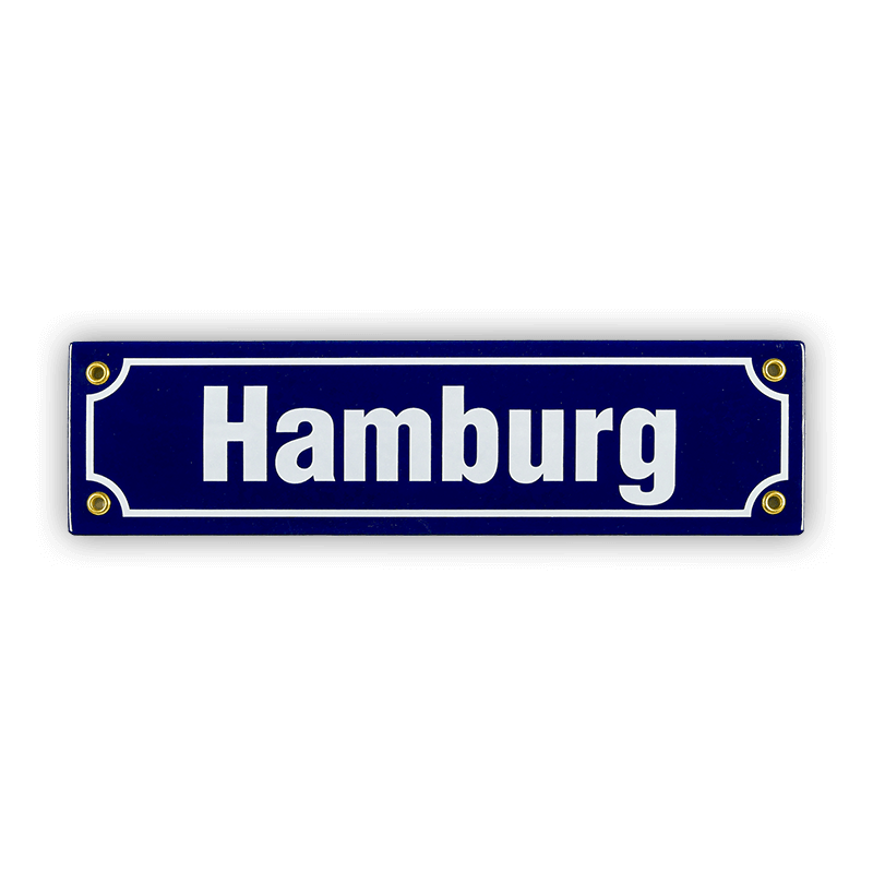 Mini-Straßenschild, Hamburg