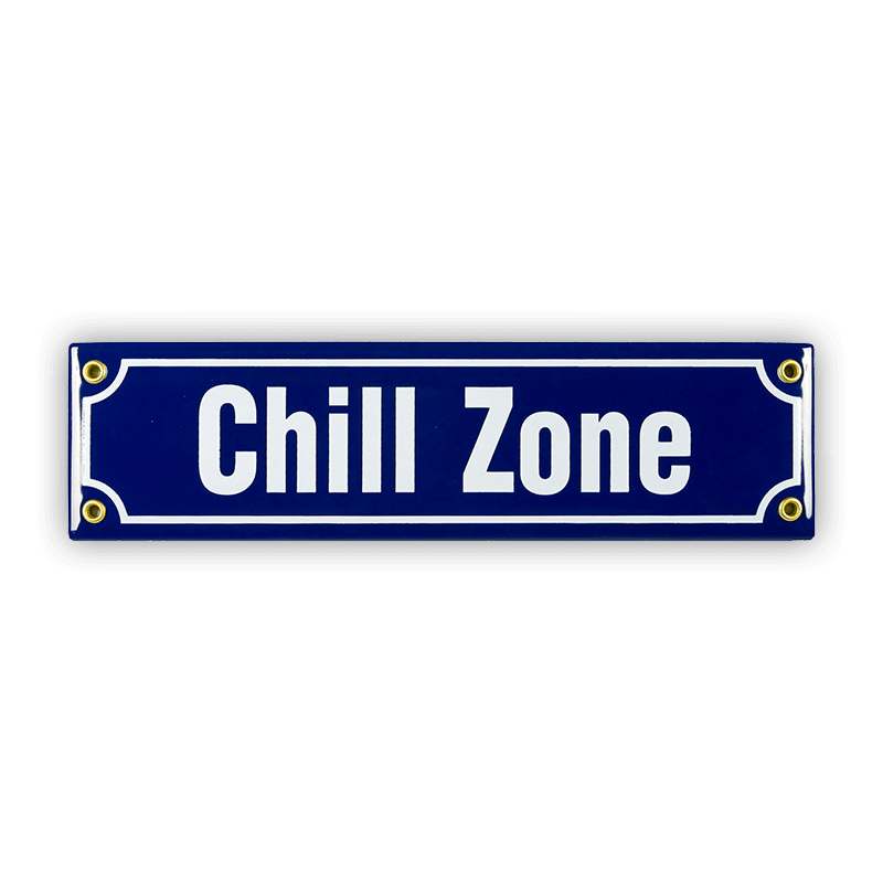 Mini-Straßenschild, Chill Zone