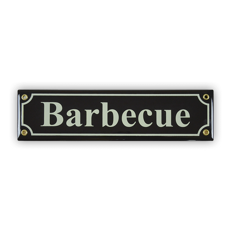 Mini-Straßenschild, Barbecue
