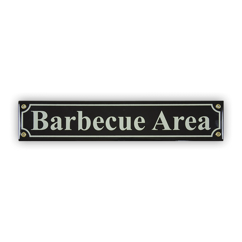 Mini-Straßenschild, Barbecue Area