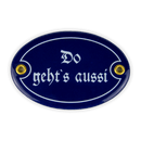 Emailschild oval, 10,5 x 7 cm, Do geht's aussi